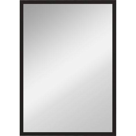 Miroir mural rectangulaire 50 x 70 cm SARVEY noir (1/5)