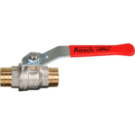 vanne à sphère en laiton - mâle / mâle - 3/8 pouce - altech (1/2)