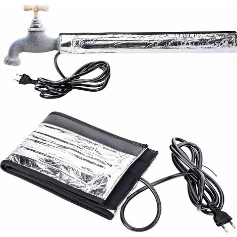 Heating blanket for water pipes 100x15cm, antifreeze Insulated heated blanket 100 x 15 cm with thermostat, aluminium foil, frost protection for pipes 3.8 cm. (1/5)