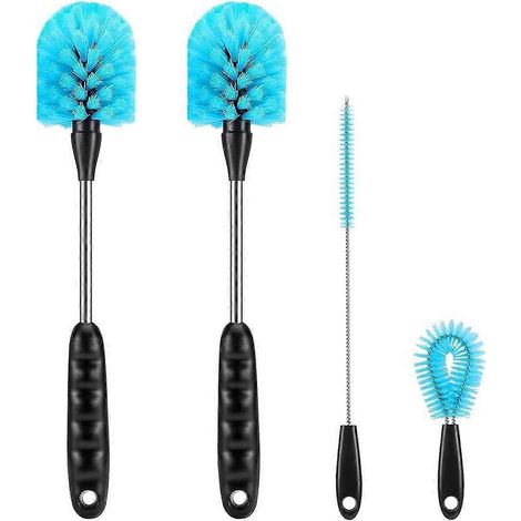 Wasserflaschenbürsten-Set, 3-in-1-Reinigungsbürste mit langem Griff, blau (1/5)