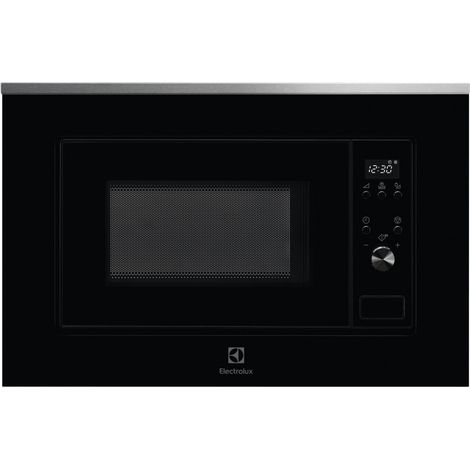 20 L 700 W - Cadenas Mecánicos - Descongelado Automático - Cavidad Inox - Nicho H 38 Cm - Todo Interior - Negro y Inox - Electrolux (1/5)