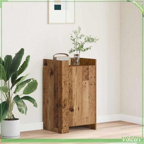 Buffet - ABI - Bois ancien - 45 x 35 x 75 cm - Bois d'ingénierie - 1 porte (1/5)