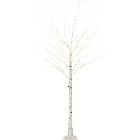 Albero di Natale Artificiale Bianco 180cm con 96 Luci LED 12 Rami Modellabili (1/5)