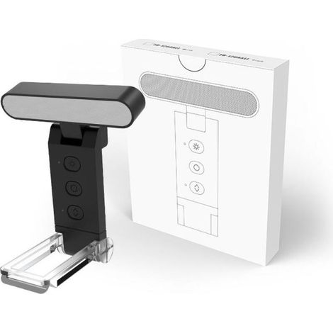 Lampe de lecture LED à clipser avec lentille en nid d'abeille, 5 modes d'éclairage, 6 réglages de luminosité, col de cygne flexible, alimentation USB, soin des yeux (1/5)