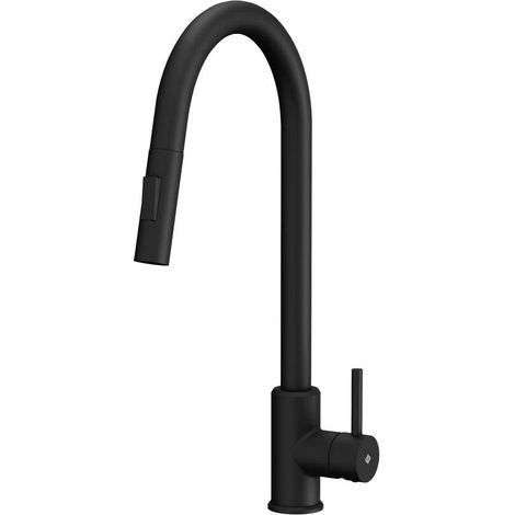 Monomando Cocina Extraible Round Acero Negro - GME (1/3)