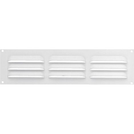 Grille de ventilation à persiennes - aluminium blanc 180 x 50 mm (1/3)