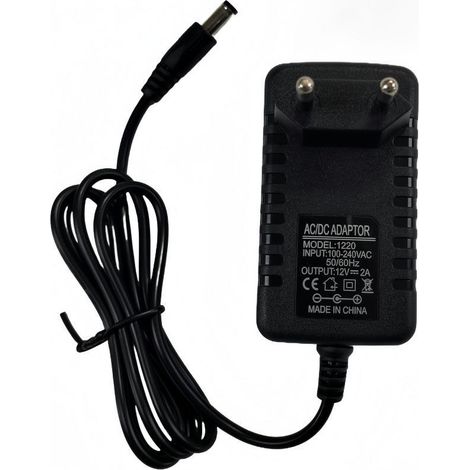 Adaptateur secteur 12V 2A - Câble 1m, Connexion 5.52.5mm - Pour appareils électroniques (chargeur AC/DC) (1/5)