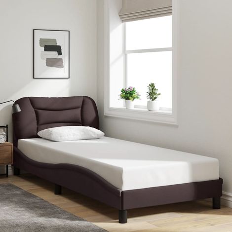 Giroletto senza Materasso Hvar Marrone Scuro 90x190 cm Tessuto vidaXL (1/5)