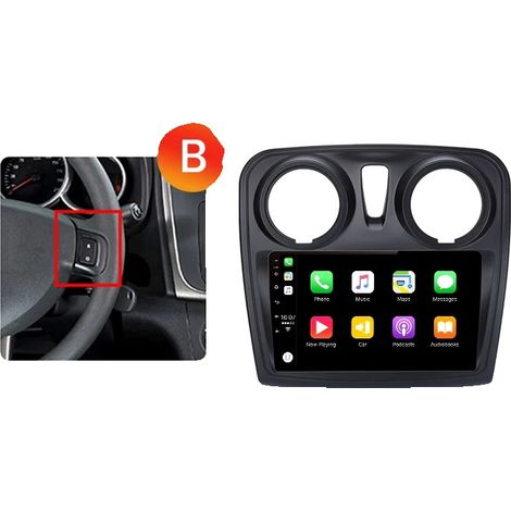 Autorradio con funciones mejoradas, compatible con Renault Logan 2 2012-2019 / Sandero 2 2014-2019, WIFI 2GB-32GB A2 (1/2)