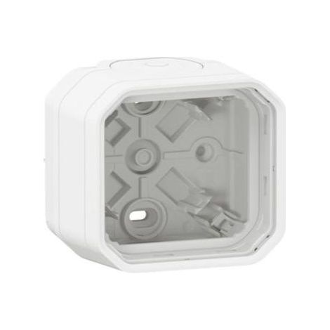 CAJA SUPERFICIE PLEXO 1 PUERTA CON 2 TAPONES DE MEMBRANA Y 1 ENTRADA - PATA LEGRAND BLANCA069689L (1/3)