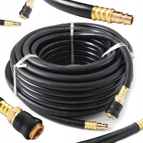 Pneumatikschlauch 20 m für Kompressor 20 bar 8 x 15 mm, gummiert