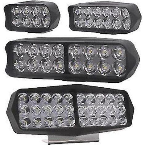 Barre lumineuse LED universelle pour voiture, faisceau de travail, projecteur, lampe de travail pour rétroviseur et phare de voiture ou moto (12 LED)