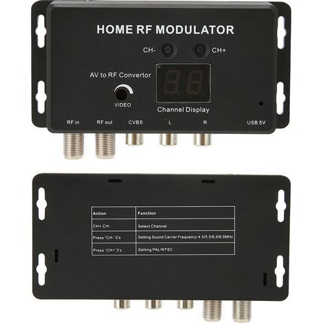 Modulateur AV vers RF Professionnel M70RV pour Box TV et Sources Vidéo PAL/NTSC (1/5)