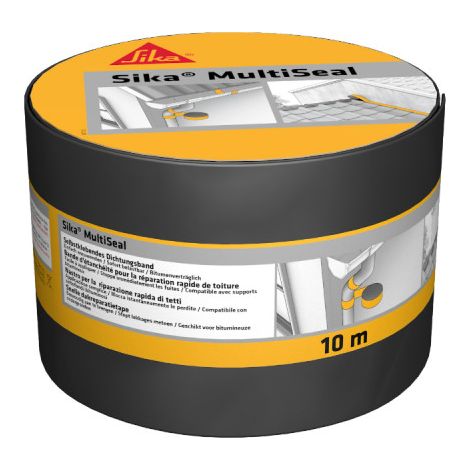Sika – Rouleau d'étanchéité bitumineux 100mm x 10m – Auto-adhérent pour toitures et façades – Compatible supports bitumineux – Application à basse température