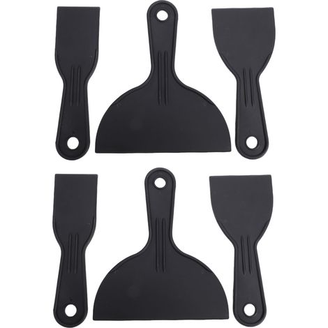 Lot de 6 raclettes à peinture en plastique 5,1 7,6 15,2 cm pour rebouchage murs plâtre peinture joint silicone (1/5)