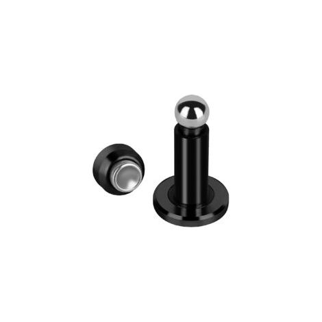 - Fermaporta magnetico regolabile - Acciaio inox 304 - Montaggio a parete e a pavimento - Altezza regolabile da 3,15 a 12,6 cm - Argento