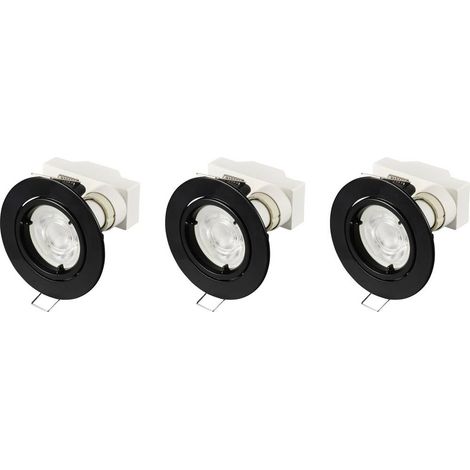 Sygonix SY-6417590 Lampada LED da incasso Kit da 3 LED (monocolore) GU10 3 W Nero (1/5)