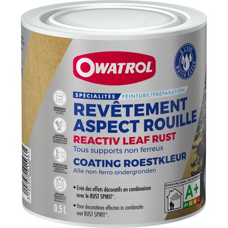 Owatrol – Revêtement aspect rouille 2.5L – Pour surfaces difficiles (plastique, verre, céramique) – Application facile à la brosse ou rouleau