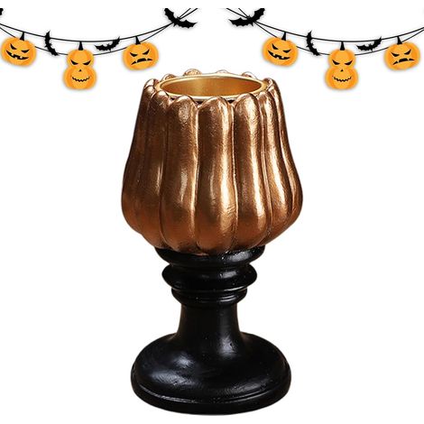 Halloween Pumpkin Bandlers, Stand votif en résine, de Bureau Festif idéal pour centres de Table, Tables Basses, Manteaux de cheminée, fêtes saisonnières et la décoration d'au (1/5)