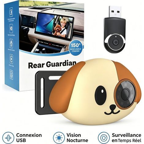 Kabellose Autositzkamera mit 1080P-HD-Monitor – 150°-Nachtsicht – Plug & Play (1/5)