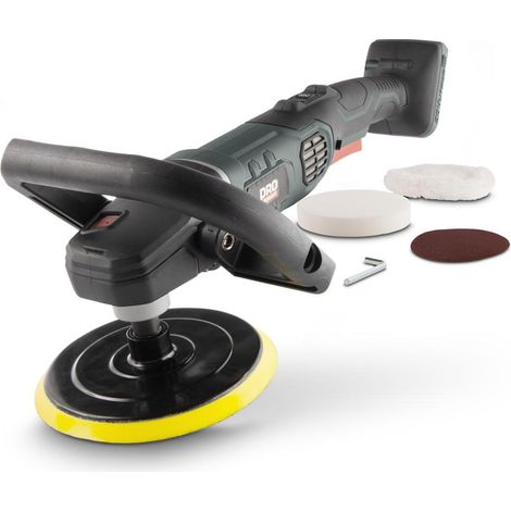 Powerplus Polisseuse d'Angle sans Fil de 20 V POWPB40400 - Ø 180 mm - polissage Voiture - sans Batterie ni Chargeur -3 Acc