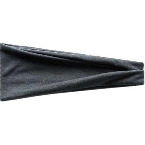 Bandeau élastique uni en coton ajustable pour le sport, le yoga et la course à pied - Accessoire de coiffure turban large (Y) (1/5)