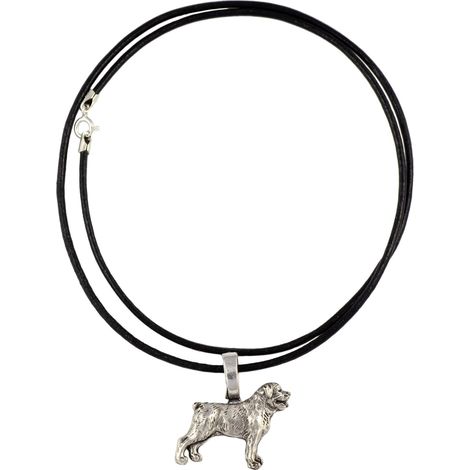 Rottweiler-Halskette, silberplattierter Anhänger für Hundeliebhaber, dezenter Schmuck von Art-Dog (1/5)