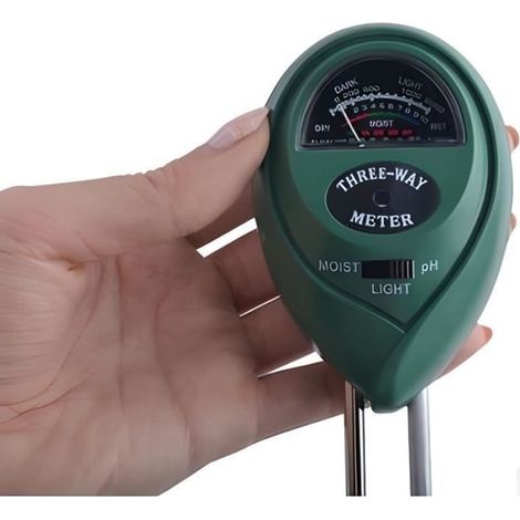 SH08206-3-in-1 Bodenmessgerät mit pH-Wert für den Pflanzenanbau: Feuchtigkeit, Säuregehalt, pH-Wert, Licht, Rundkopf HB040-SHO (1/3)