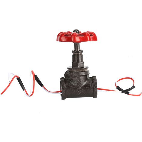 Interrupteur Luminaire Rétro Style Steampunk pour Tuyau d'Eau, Robinet d'Arrêt G1/2" avec Fil pour Lampe Vintage (1/5)