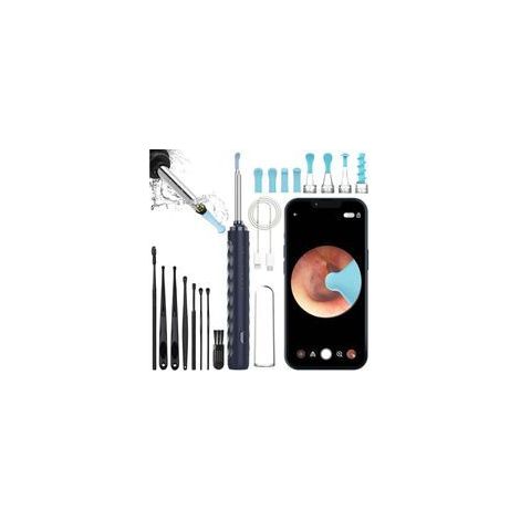 Telecamera di ispezione - Pulitore per orecchie con telecamera Wi-Fi 1080 HD - Otoscopio con illuminazione e kit di accessori (1/4)