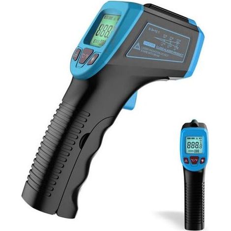 Thermomètre infrarouge laser sans contact -50°C à 600°C, pistolet température numérique LCD (1/4)