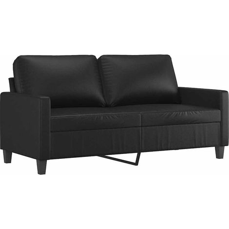 vidaXL 2-Sitzer Sofa Schwarz 140 cm Kunstleder