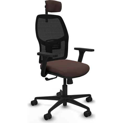 Silla de oficina piqueras y crespo Alfera marrón simil piel (1/2)