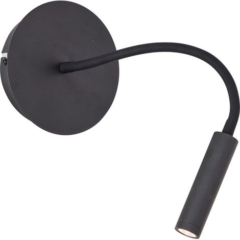 Brilliant Lampe Jutta LED Wandspot mit Flexarm und Schalter sand schwarz Metall/Kunststoff schwarz 4,1 W LED integriert (1/5)