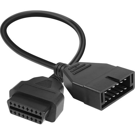 Connecteur 12 Broches vers OBD1 vers OBD2 16 Broches Adaptateur Câble de Diagnostic Câble de Connexion de Conversion pour Voiture (1/5)