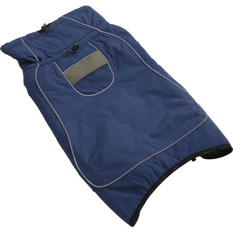Manteau d'hiver pour chien, chaud, en coton laminé épais et imperméable, idéal pour l'automne et l'hiver, bleu taille M. (1/5)