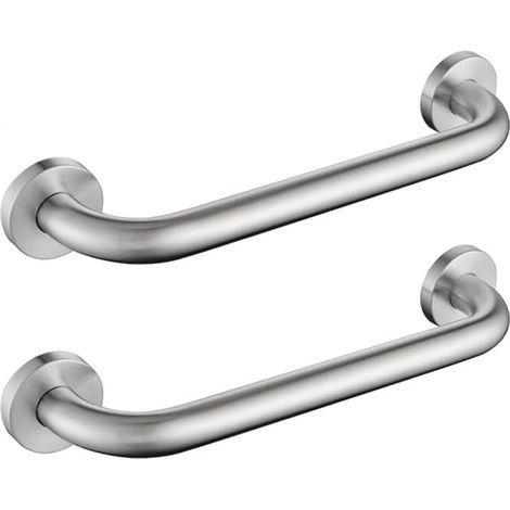 Barres d'Appui Antidérapantes 300mm Pour Baignoire, Toilettes et Sécurité, Acier Inoxydable, 2 Pièces (1/5)