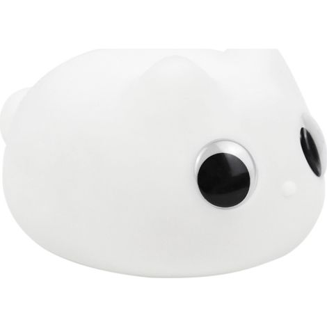 Veilleuse chat en silicone Xiaobai 0,4 W, décoration de chambre mignonne, cadeau d'anniversaire, lampe de chevet avec fo (1/5)