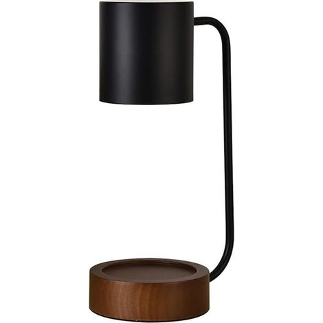 Lámpara de vela de aromaterapia de madera regulable y conmutable para mesita de noche, calentador de velas eléctrico sin llama, vela derretida hacia arriba y hacia abajo para decoración del hogar (col