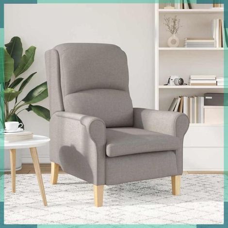 42009845 fauteuil Taupe 76 x 94 x 102 cm tissu (1/5)