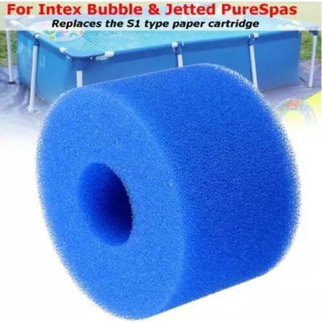 Éponge filtrante de piscine réutilisable et lavable en mousse biologique, colonne adaptée au type Intex S1-Crezuo (1/5)