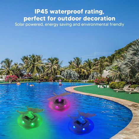 Schwimmende Solar-LED-Schmetterlingslaterne, IP45 wasserdicht, mehrfarbig, für Pool und Garten