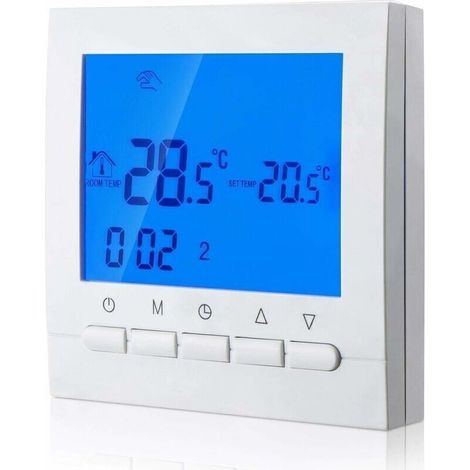 Thermostat numrique chauffage connexion 2 fils avec programmation 6 jours ouvrables et 2 priodes week-ends (1/4)