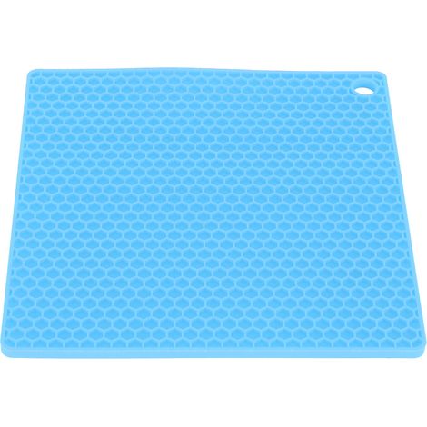 Dicker Ofenhandschuh aus lebensmittelechtem Silikon, rutschfeste Mikrowellenmatte, Hitzeschutz für den Backofen (Blau) (1/5)