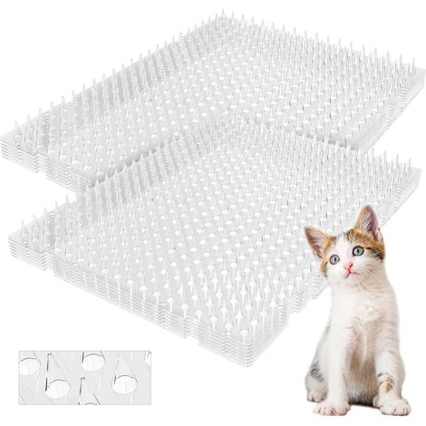 Jalleria Tapis Anti-Chat 12 Pack - 42cm×32cm Tapis Anti Chat with Spikes Outdoor, Tapis pour