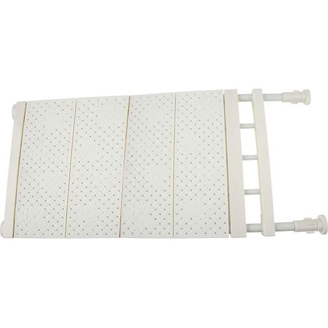 Étagère de rangement extensible réglable 53-90cm, blanche, compartiments collecteurs, gain de place, étagère de stockage robuste pour rangement optimisé. (1/5)