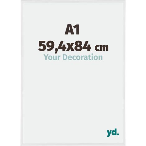 Cadre Puzzle A1 - 59.4x84 cm - Blanc Brillant - Plastique - Annecy. (1/5)