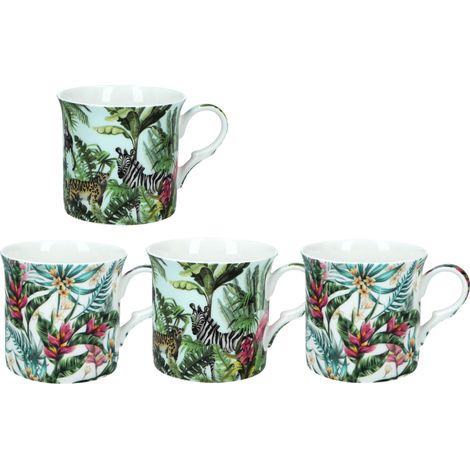 Collection Heritage, tasses en porcelaine de 295 ml - safari tropical, lot de 4 (1/3)