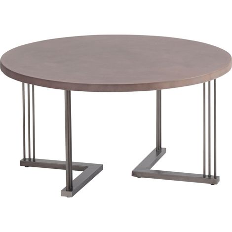 Steph-Table basse 80 cm en métal noir (1/3)