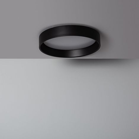 Plafoniera LED 20 W Circolare Metallo Ø 450 mm Nero Design 3000K Bianco Caldo